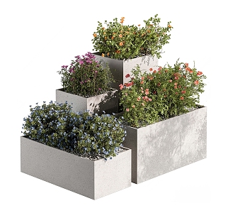 Outdoor flower box 3d model