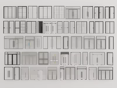 Double Doors Various Designs And Different Styles For Home Interior 3d model