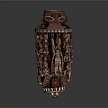 Reddish Brown Handcrafted Decorative Piece With Intricate Carved Patterns And Hollowed Design