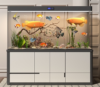 Modern Fish Tank Fish Tank Landscape 3d model