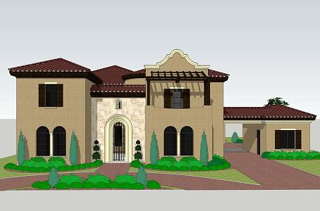 Spanish Style Villa 3d model