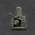 Modern Near-Artillery Near-Artillery Arrays Warship 3d model