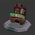 AI Talent Exhibition Stand With Multi Layer Shelves Screens And World AI Summit Base