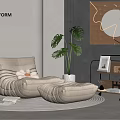 Modern Lazy Sofa Single Sofa 3d model