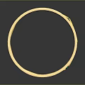 Gold Circular Jewelry With Intricate Openwork Design And Green Gemstone Inlays