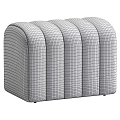 Modern Upholstered Sofa Bench With Curved Design And Multiple Color Options 3d model