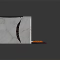Marble Display Stand With Donuts Sauce And Chopsticks On White Surface