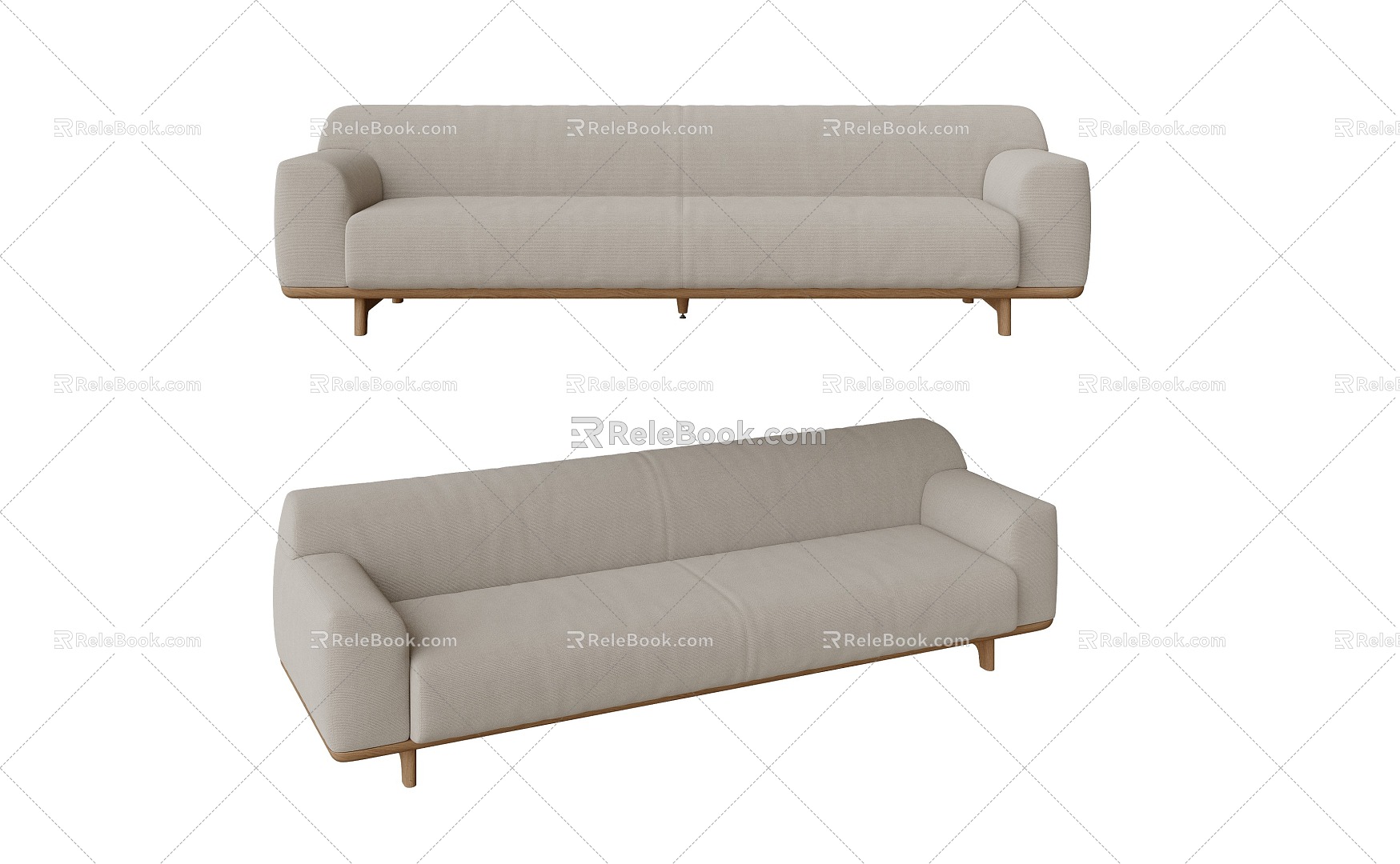 Sofa Three-Seat Sofa Multi-Seat Sofa 3d model