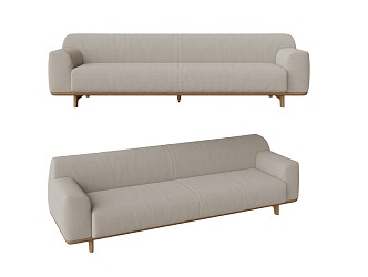 Sofa Three-Seat Sofa Multi-Seat Sofa 3d model