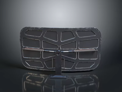 Electronic Device With Structured Metal Frame And Panel Layout Design Features 3d model