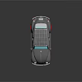 Vintage Gray Beetle Car With Red Wheels And Roof Rack Design