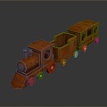 toy train toy train locomotive steam locomotive head 3d model