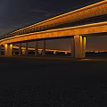 Linfen City Binhe West Road Viaduct Lighting and Rainbow Bridge Lighting 3d model
