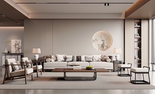 New Chinese Living Room 3d model