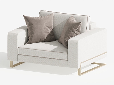 Modern Single Sofa Single Chair Leisure Chair 3d model