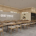 Supermarket Interior With Shelves And Product Displays