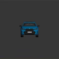 Blue BMW Coupé SUV With Sporty Design Black Wheels And Red Brake Calipers