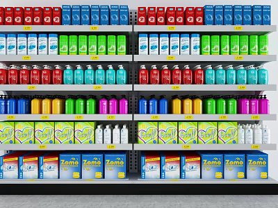 Modern shelf supermarket container 3d model Modern shelf supermarket container 3d model