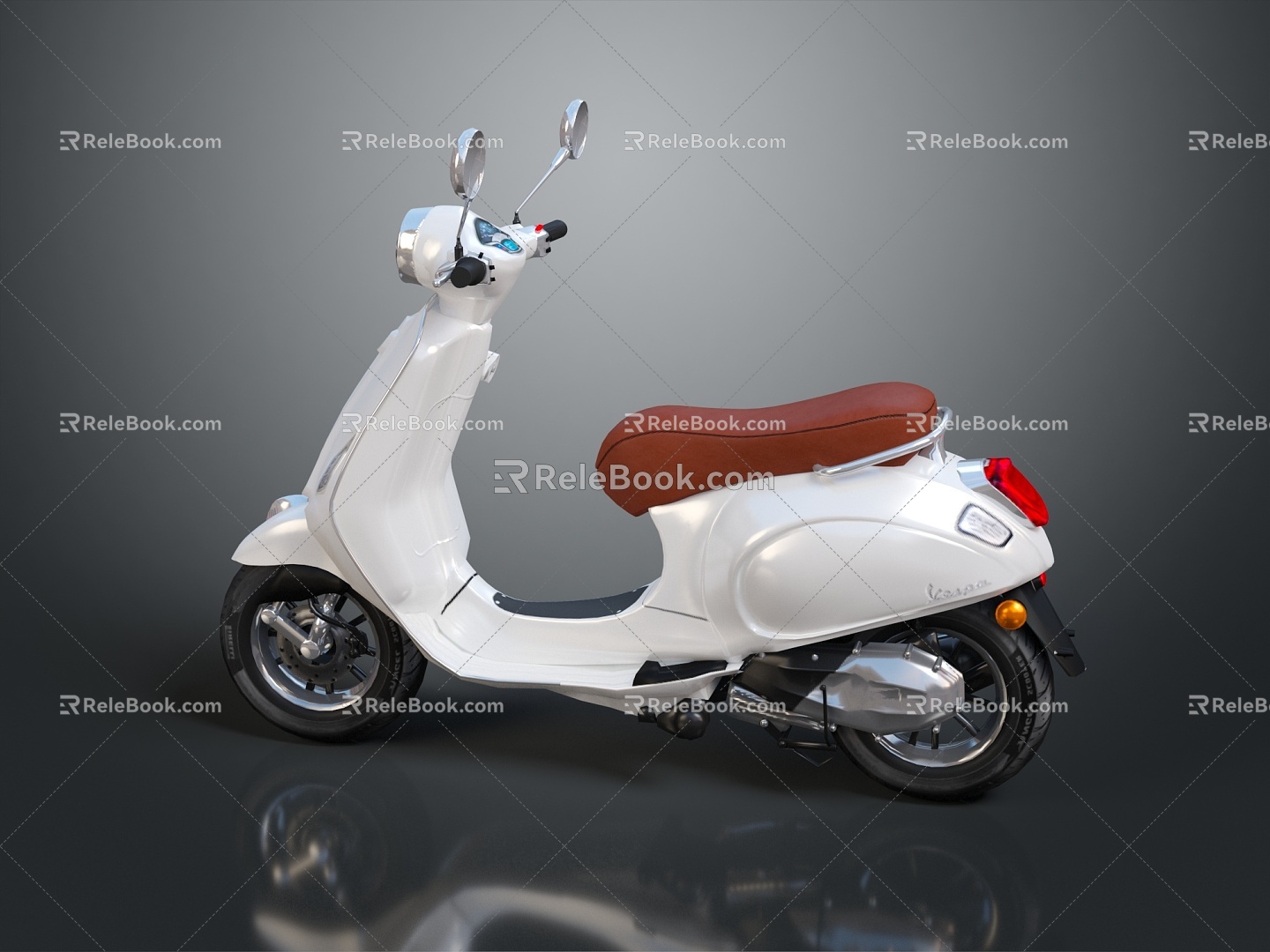 Scooter Motorcycle Two-wheeled Motocross Motorcycle Road Race Motorcycle Motor Vehicle 3d model