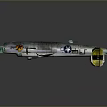 Vintage Silver Aerospace Aircraft With Four Propellers And Star Emblems On Wings