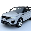 Silver Range Rover Evoque SUV With Modern Design Black Roof And Alloy Wheels