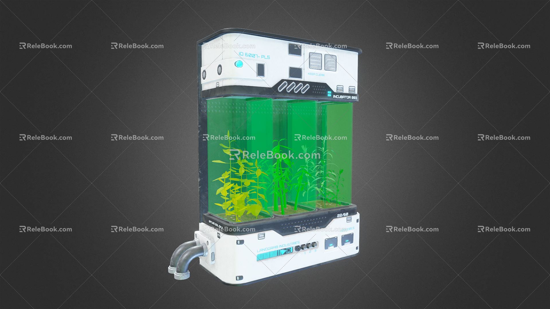 modern cultivation machine plant cultivation machine 3d model