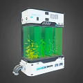 Advanced Agricultural Indoor Growing System With Green Plants White Design And Control Panel