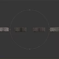Industrial Hardware Tools Set of Four Metal Gears on Dark Reflective Background