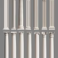 European Roman Column Roman Column Combination 3d model