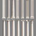 European Roman Column Roman Column Combination 3d model