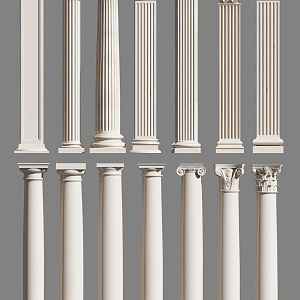 European Roman Column Roman Column Combination 3d model