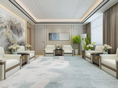 New Chinese Reception Room 3d model