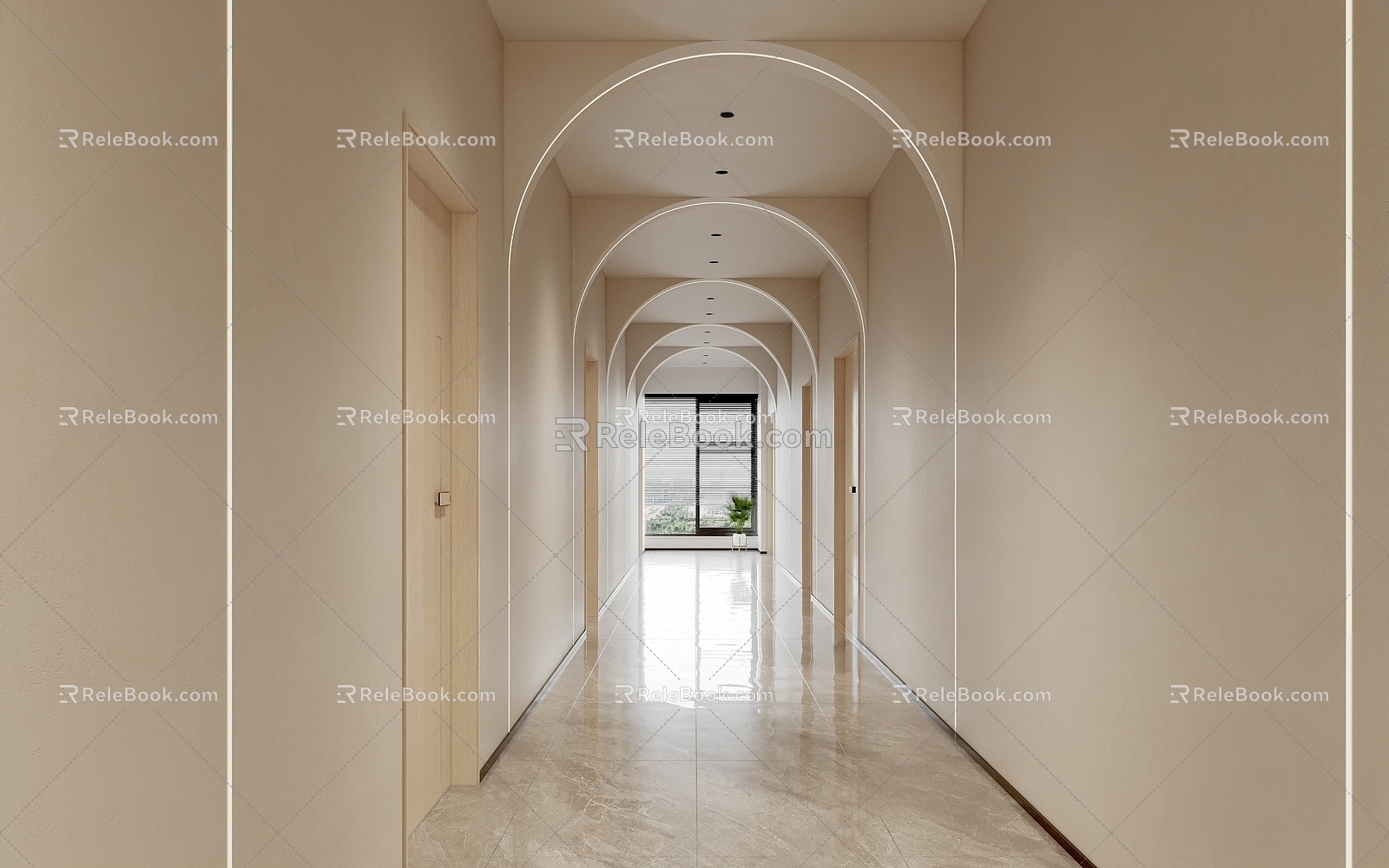 Aisle Corridor 3d model