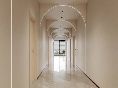 Aisle Corridor 3d model