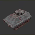Gray Armored Military Tank Featuring Turret Tower And Heavy Track System Design
