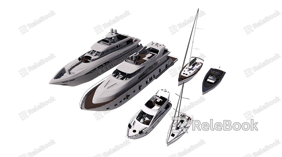 modern yacht ship model