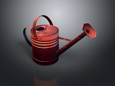 Flowers Watering Pot Watering Pot Sprinkling Pot Iron Bucket Water Storage Equipment Large Water Storage Equipment 3d model