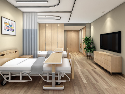 Modern Ward Hospital Ward 3d model