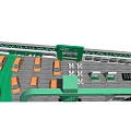 BAO Brand Orange Cars Display In Green Exhibition Structure With Modern Design