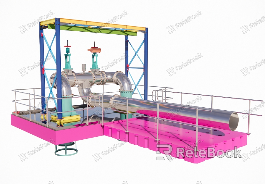 Modern water pump steel structure floating pump device model