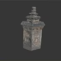 Traditional Ancient Pagoda Architecture With Multi Tiered Tile Roof And Intricate Carvings