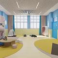 Game comprehensive room game room book bar 3d model