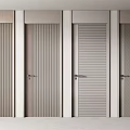 Modern Hinged Doors In Various Textured Designs And Neutral Tones 3d model