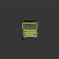 Yellow Toy Construction Truck With Open Bed And Black Wheels