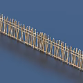 Golden Bamboo Fence Decorative Garden Ornament Structure For Outdoor Gardens