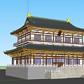 Chinese Ancient Architecture Temple Architecture Ancient Architecture 3d model