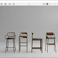 Stylish Modern Bar Stools With Various Designs Wooden Frames And Upholstered Seats