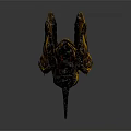 Fantasy Monster Game Movie Character Featuring Yellow Red Lava Inspired Spiked Claws And Antennae