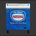 Nestle Ice Cream Freezer Features Transparent Lid And Blue Design Makes Life Very Best