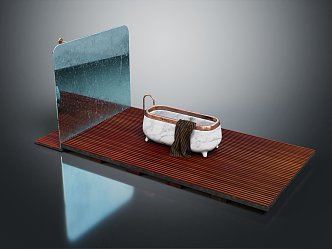 Modern Bathtub Luxury Bathtub Large Bathtub Household Ceramic Bathtub Metal Bathtub Accessories 3d model